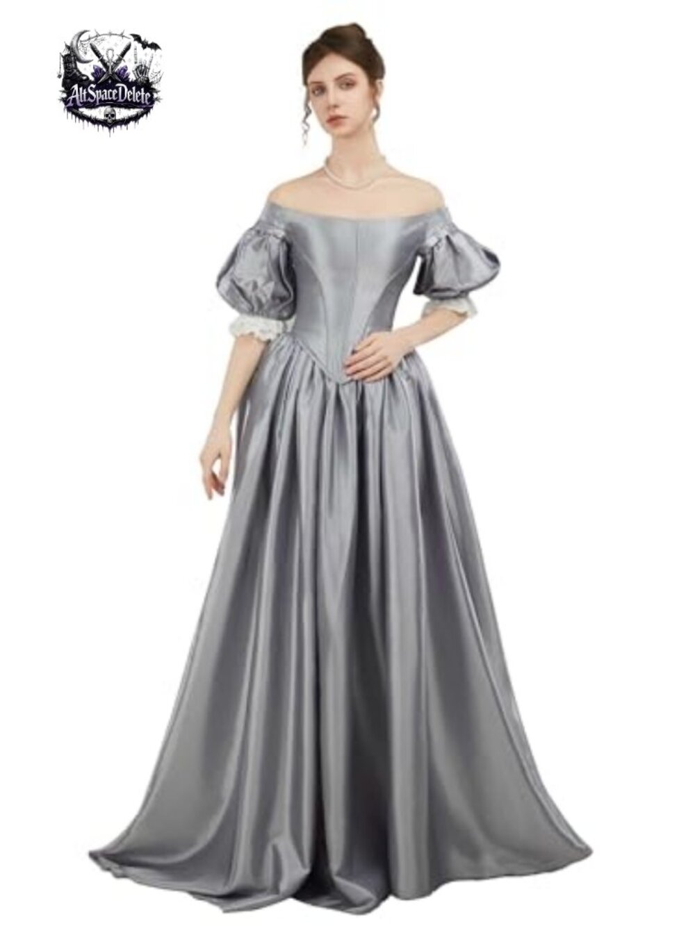 Renaissance Corset Top & High Waisted Skirt Victorian Medieval Costume 2-Piece